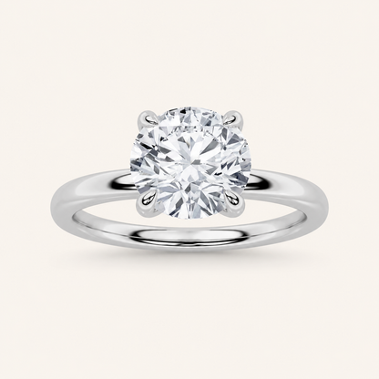 1.5CT Round Cut Lab Grown Diamond Classic Solitaire Ring