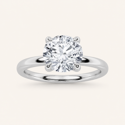1.5CT Round Cut Lab Grown Diamond Classic Solitaire Ring