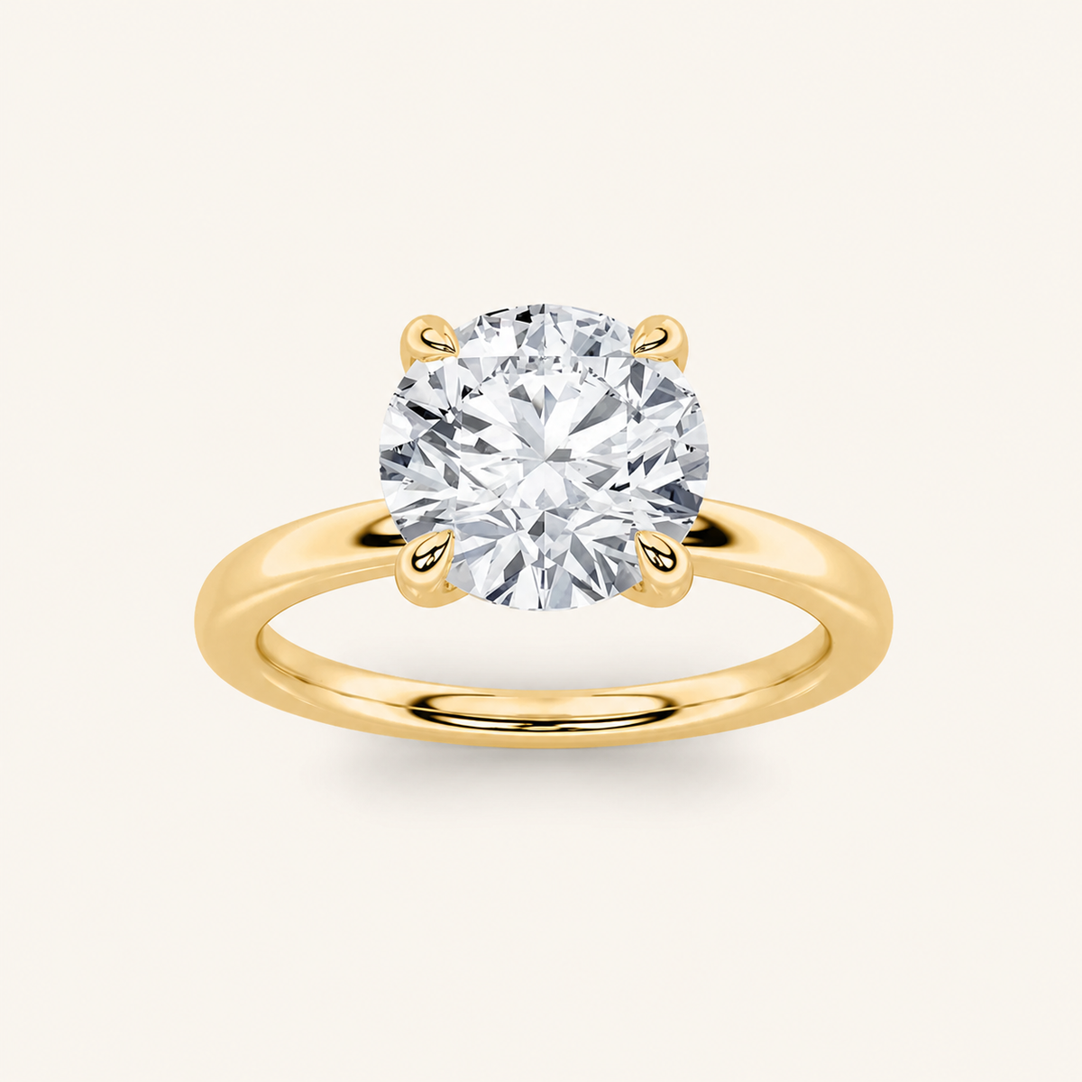 1.5CT Round Cut Lab Grown Diamond Classic Solitaire Ring