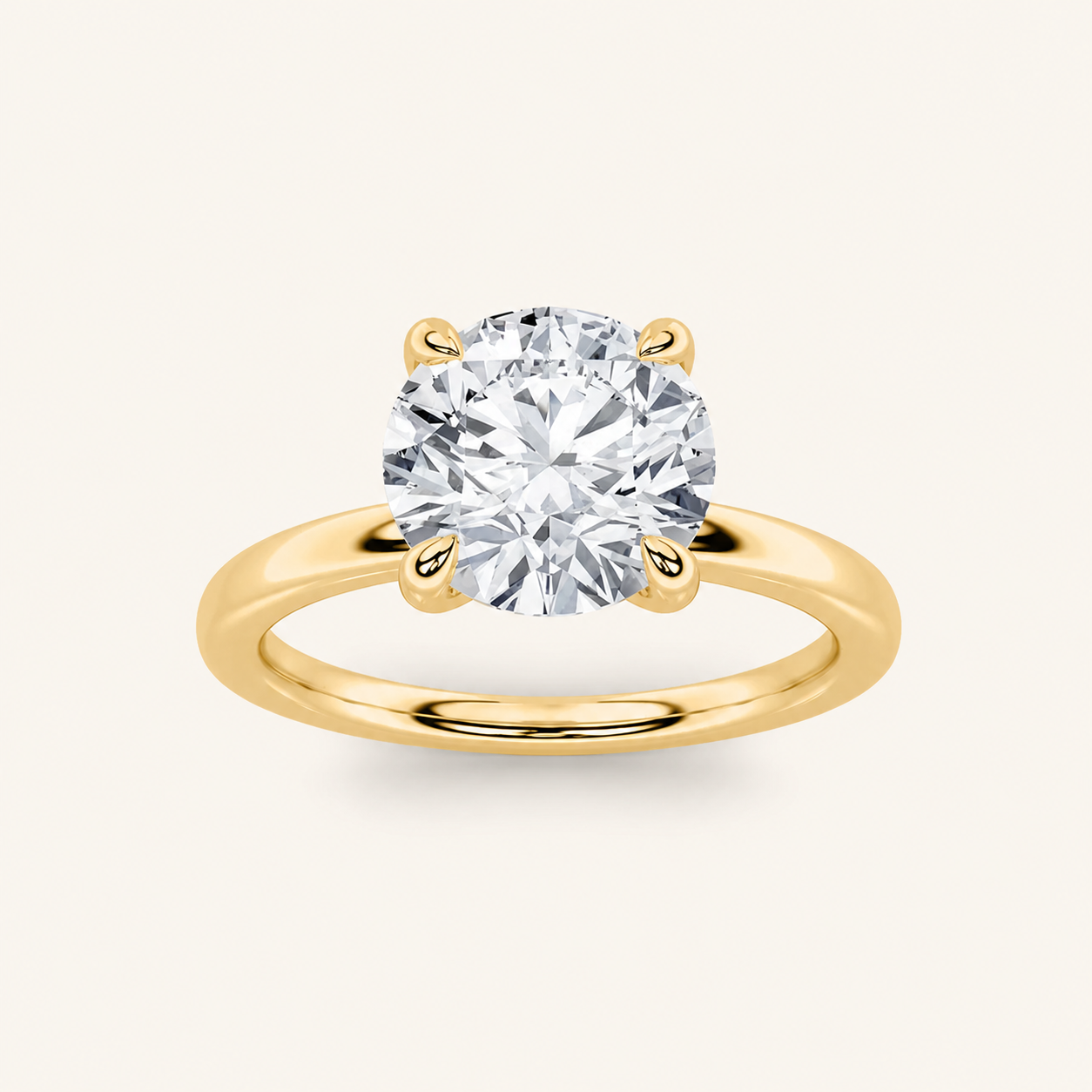 1.5CT Round Cut Lab Grown Diamond Classic Solitaire Ring