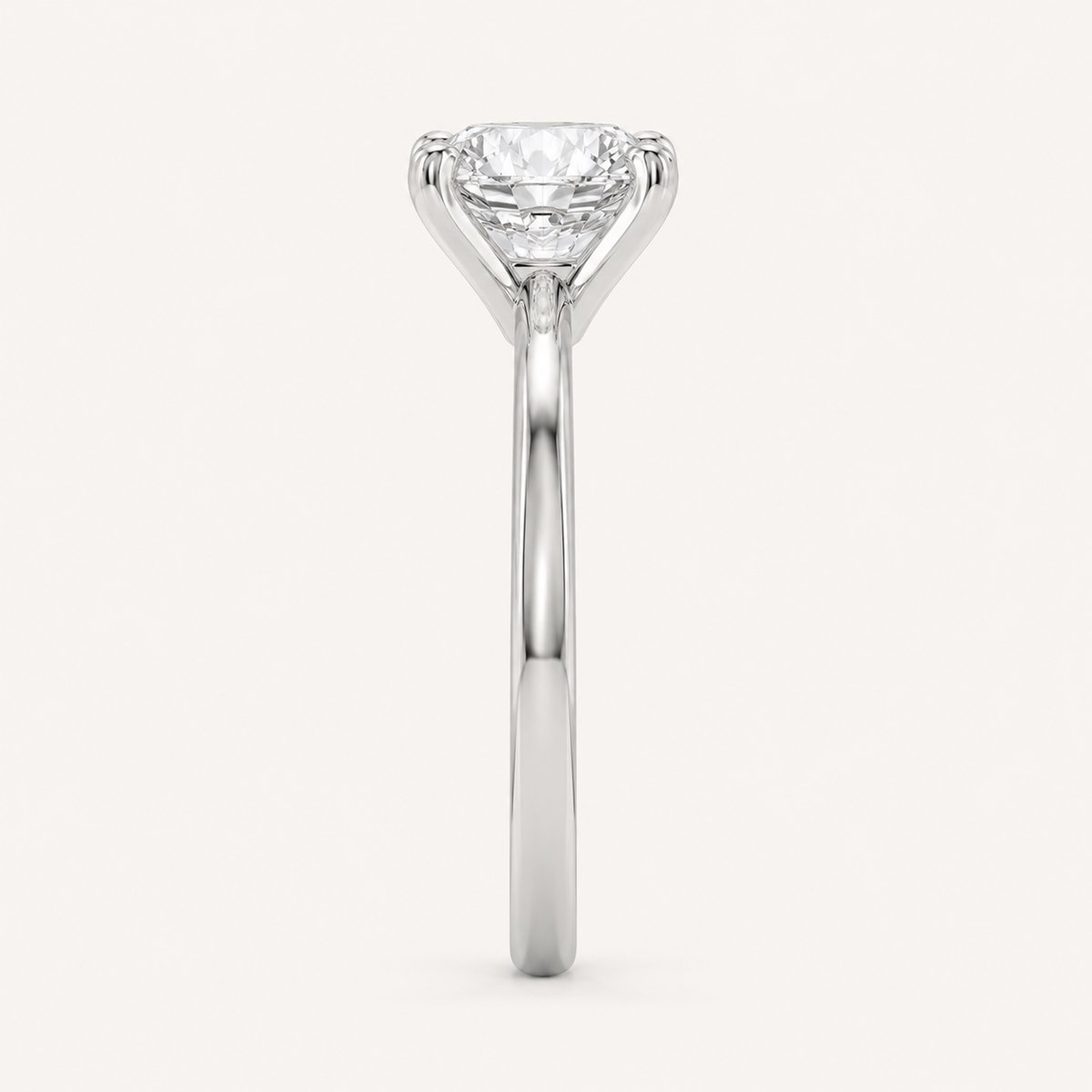 1.5CT Round Cut Lab Grown Diamond Classic Solitaire Ring