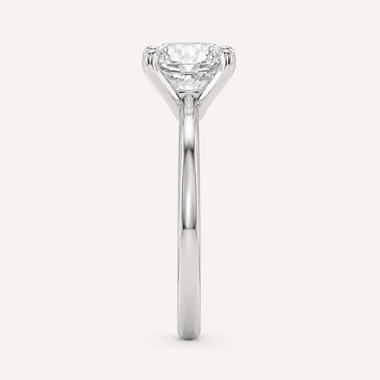 1.5CT Round Cut Lab Grown Diamond Classic Solitaire Ring
