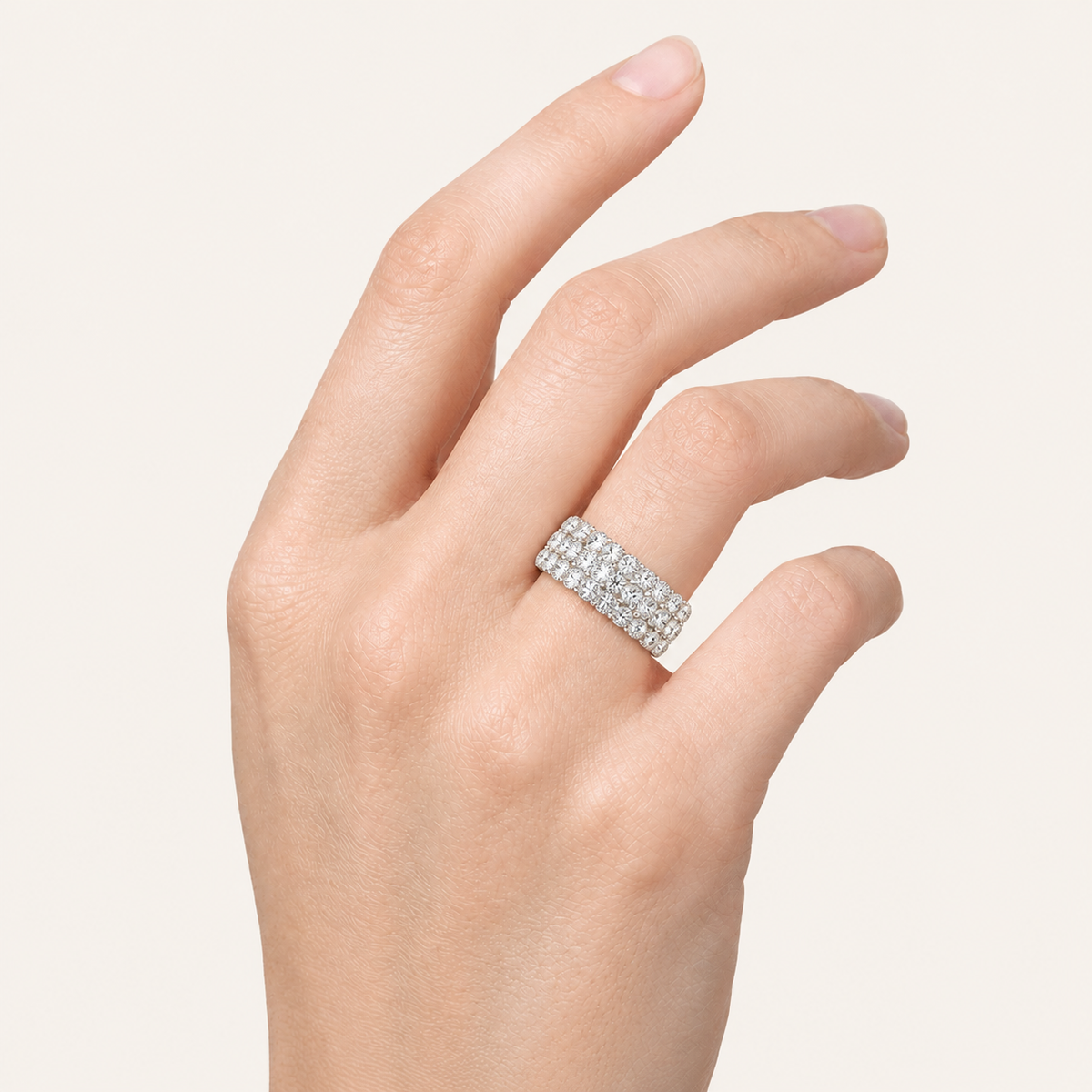 9CT Pear Cut Lab Grown Diamond Eternity Ring