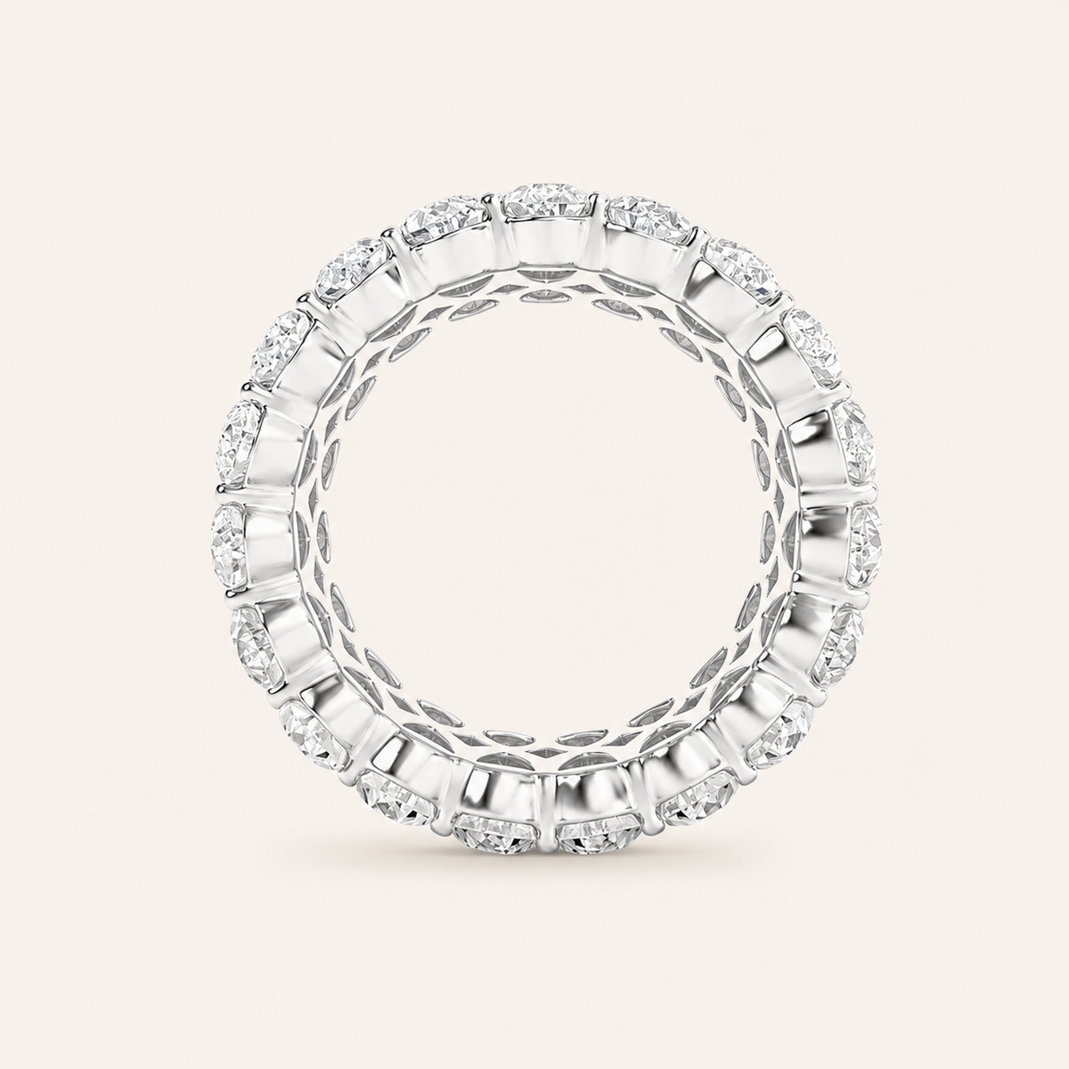 9CT Pear Cut Lab Grown Diamond Eternity Ring