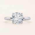 2CT Round Cut Lab Grown Diamond Classic Solitaire Ring