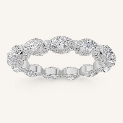 2.5CT Marquise Cut Lab Grown Diamond Eternity Ring