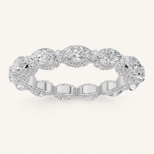 2.5CT Marquise Cut Lab Grown Diamond Eternity Ring