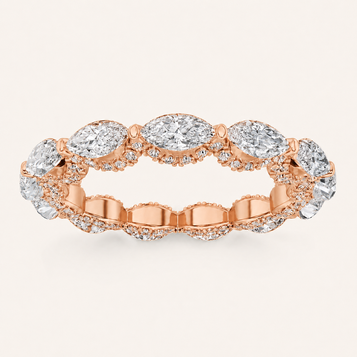 2.5CT Marquise Cut Lab Grown Diamond Eternity Ring
