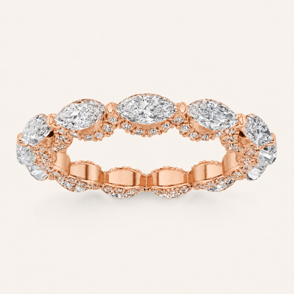 2.5CT Marquise Cut Lab Grown Diamond Eternity Ring