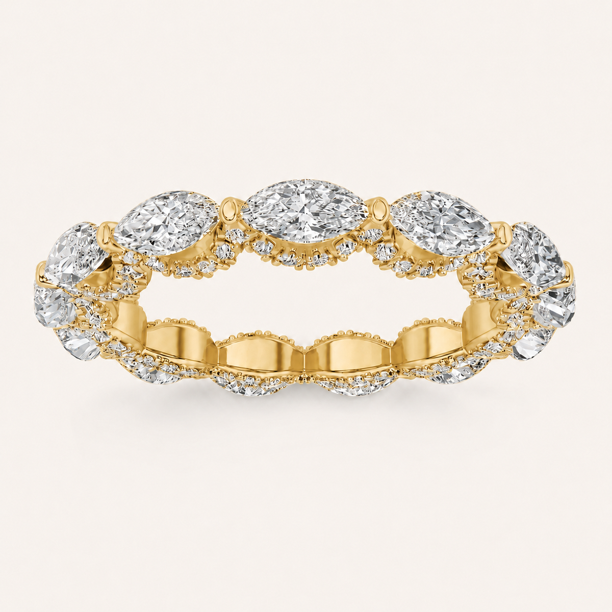 2.5CT Marquise Cut Lab Grown Diamond Eternity Ring