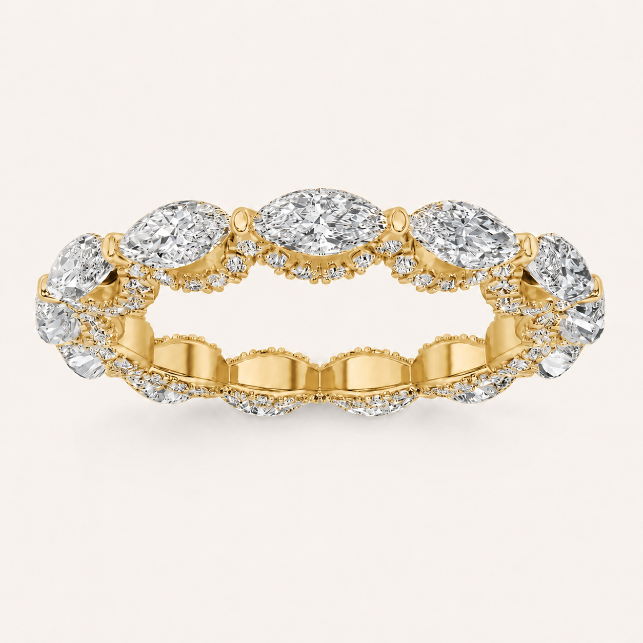 2.5CT Marquise Cut Lab Grown Diamond Eternity Ring