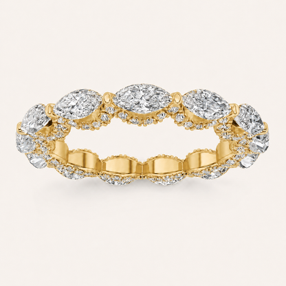 2.5CT Marquise Cut Lab Grown Diamond Eternity Ring
