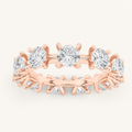 3CT Round Cut Lab Grown Diamond Eternity Band Ring