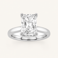 2.00 CT Radiant Cut Lab Grown Diamond Cathedral Shank Solitaire Ring