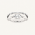 0.50 CT Marquise Cut Lab Grown Diamond East West Ring