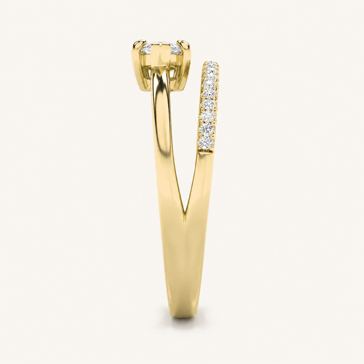0.50 CT Marquise Cut Lab Grown Diamond East West Ring