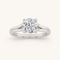 1.00 CT Round Cut Lab Grown Diamond Split Shank Solitaire Ring