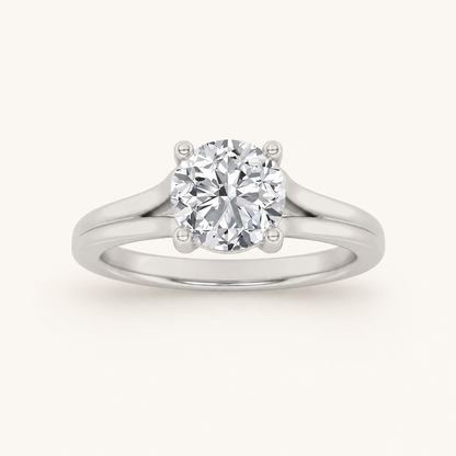 2.00 CT Round Cut Lab Grown Diamond Split Shank Solitaire Ring