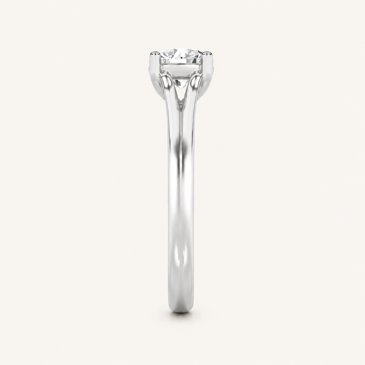 2.00 CT Round Cut Lab Grown Diamond Split Shank Solitaire Ring