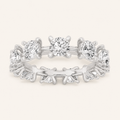 3CT Round Cut Lab Grown Diamond Eternity Band Ring