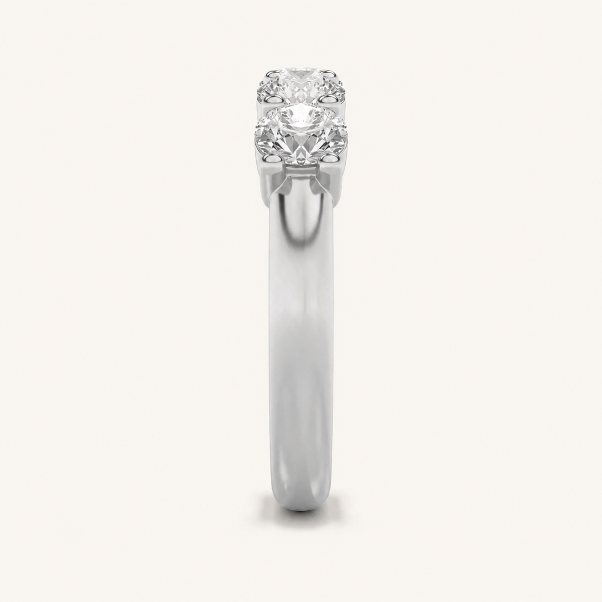 1.50 CT Oval Cut Lab Grown Diamond Five Stone Band Ring