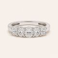 1.50 CT Oval Cut Lab Grown Diamond Five Stone Band Ring