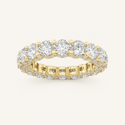 5CT Round Cut Lab Grown Diamond Eternity Band Ring