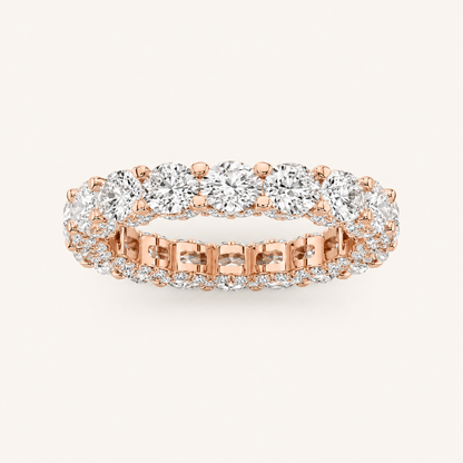 5CT Round Cut Lab Grown Diamond Eternity Band Ring