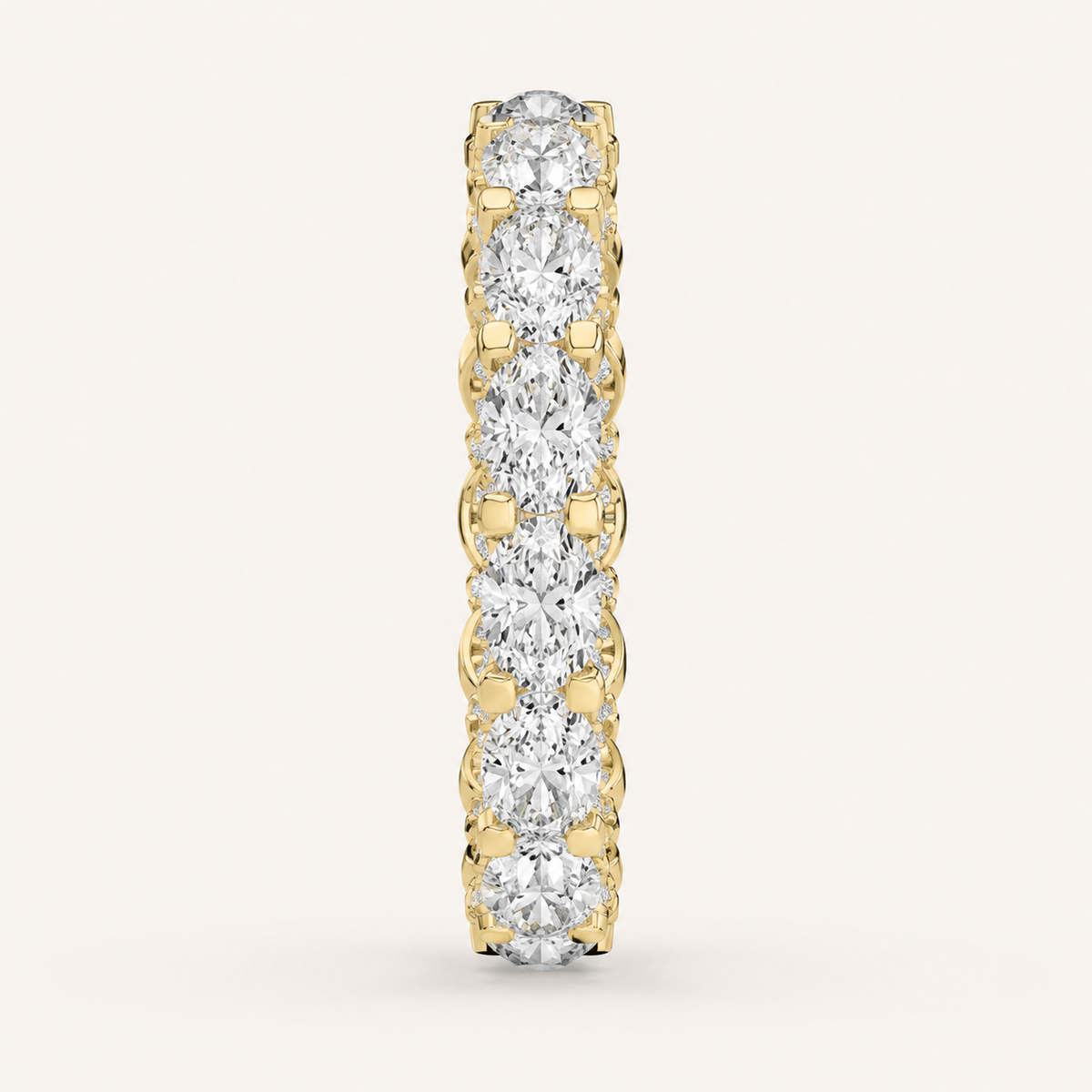5CT Round Cut Lab Grown Diamond Eternity Band Ring