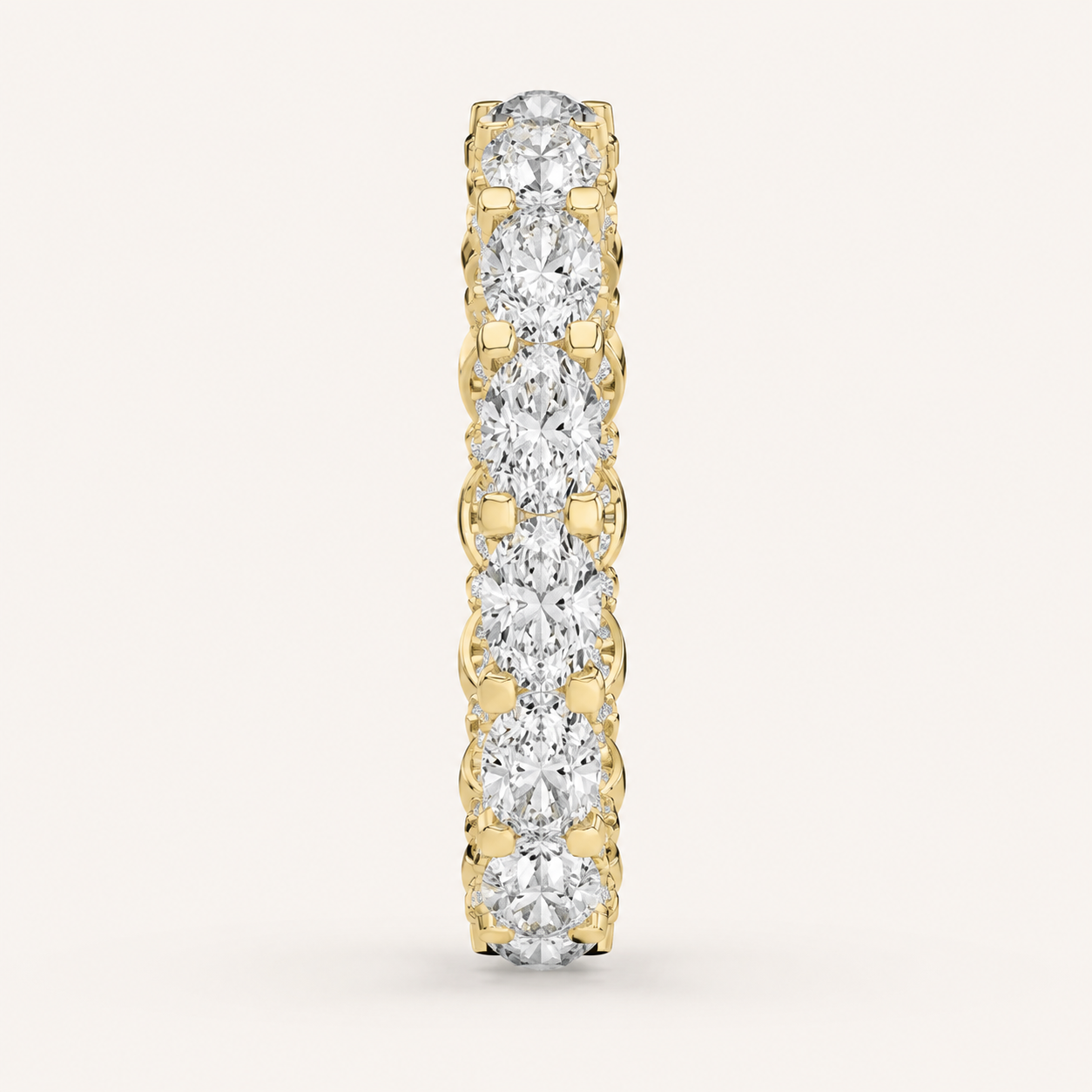 5CT Round Cut Lab Grown Diamond Eternity Band Ring