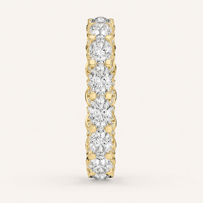 5CT Round Cut Lab Grown Diamond Eternity Band Ring