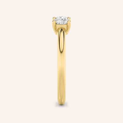 3.00 Ct Oval Cut Lab Grown Diamond Three Stone Band Ring