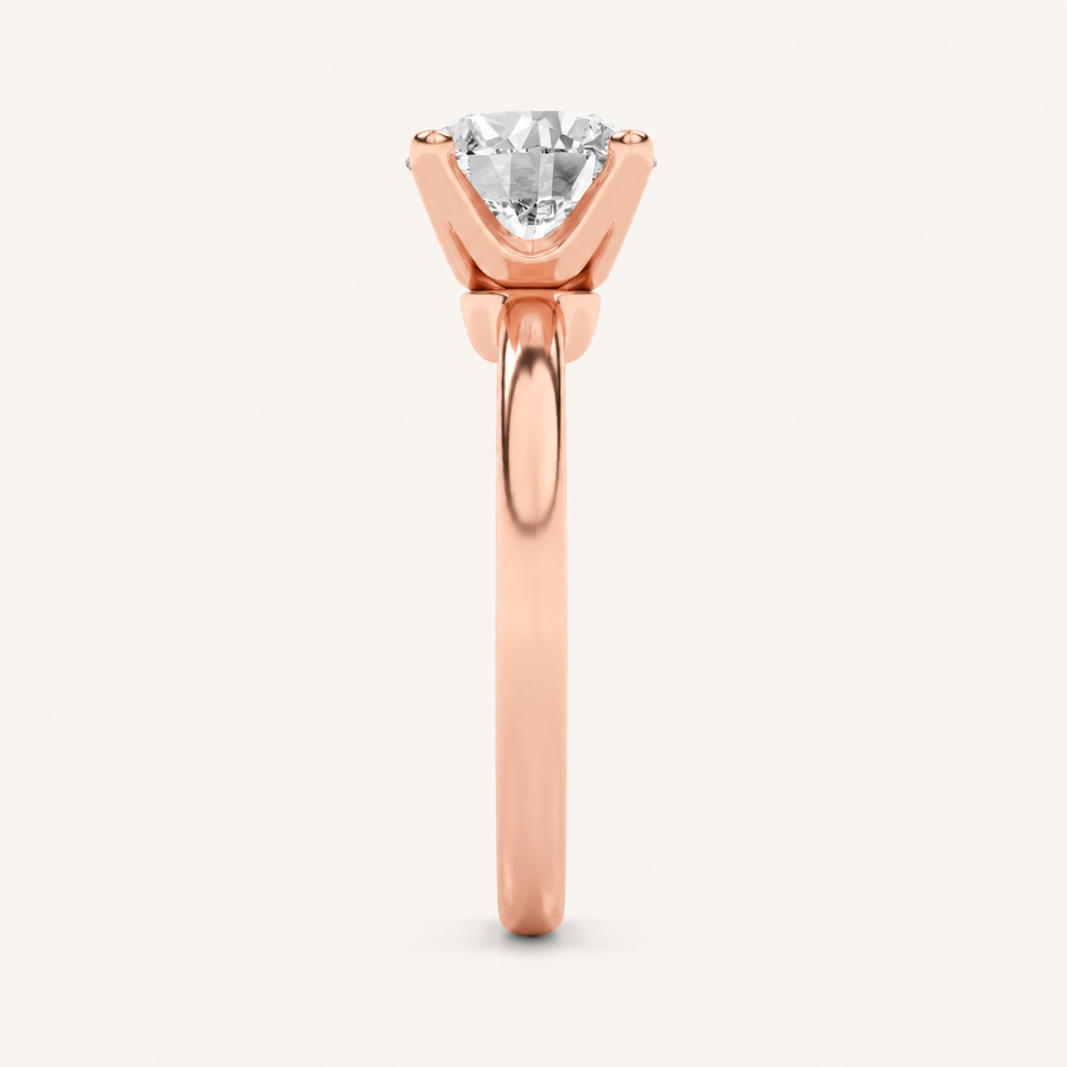 2CT Round Cut Lab Grown Diamond Classic Solitaire Engagement Ring