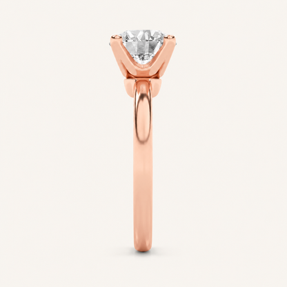 2CT Round Cut Lab Grown Diamond Classic Solitaire Engagement Ring