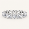 2.1CT Oval Cut Lab Grown Diamond Split Prong Eternity Ring