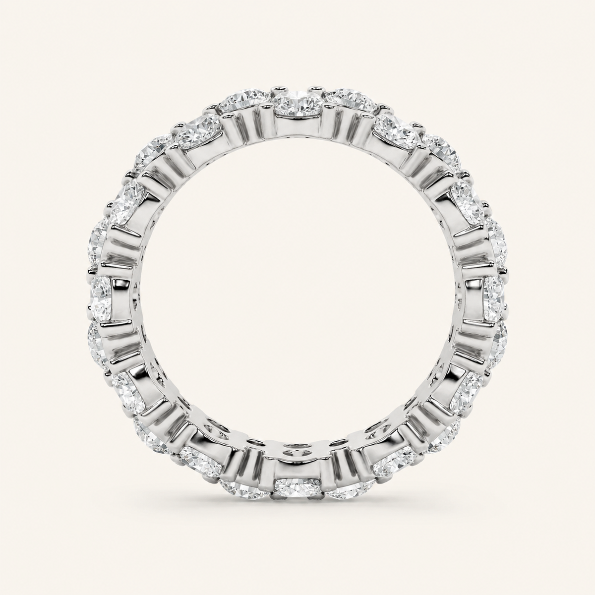 5.00 CT Round Cut Lab Grown Diamond Eternity Ring