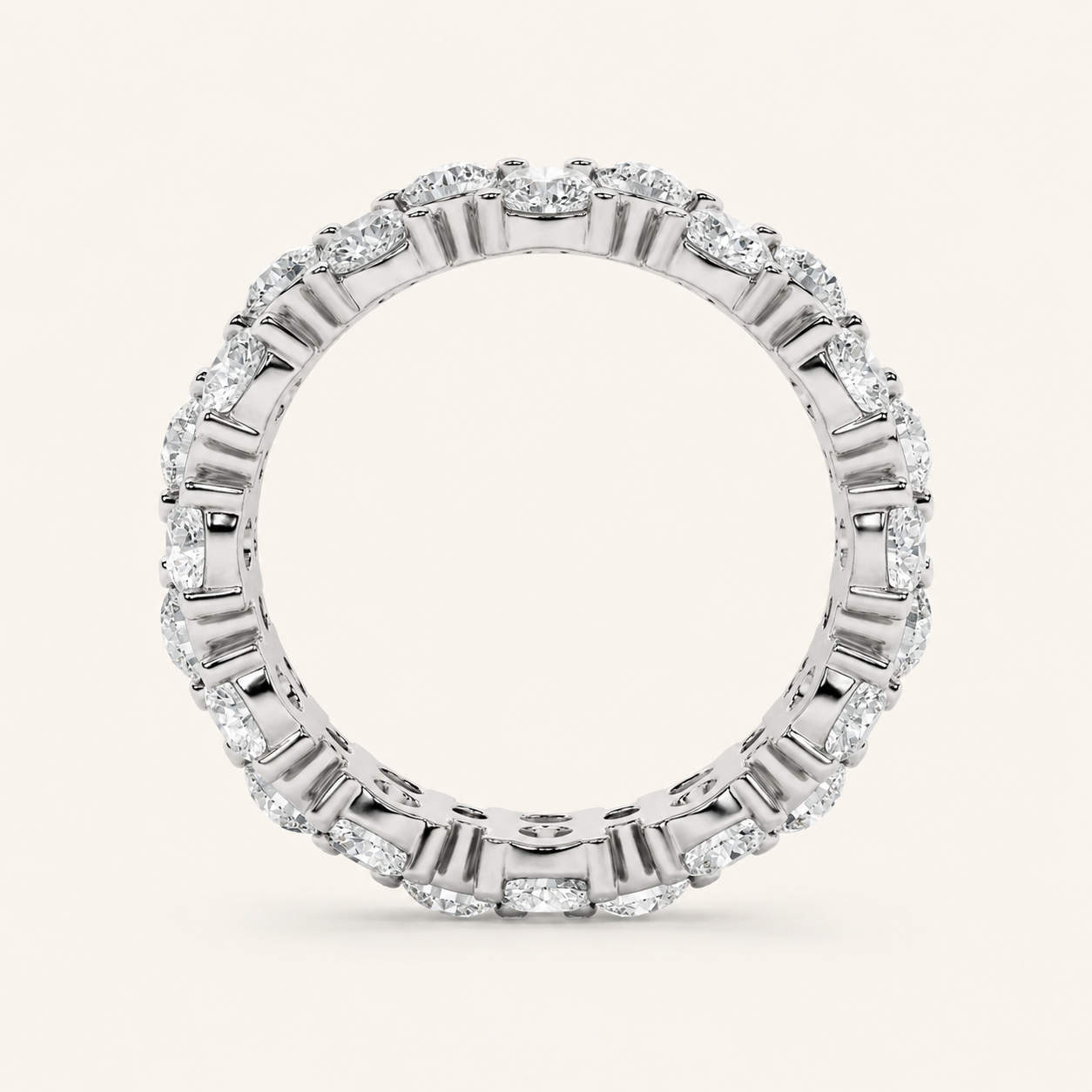 5.00 CT Round Cut Lab Grown Diamond Eternity Ring