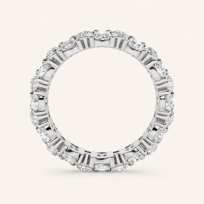 5.00 CT Round Cut Lab Grown Diamond Eternity Ring