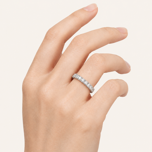 5.00 CT Round Cut Lab Grown Diamond Eternity Ring