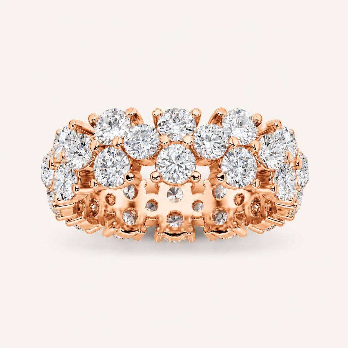 5.00 CT Round Cut Lab Grown Diamond Eternity Ring