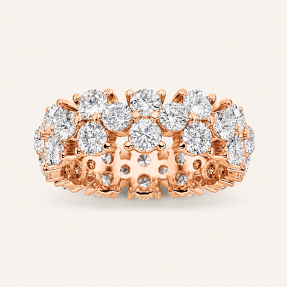 5.00 CT Round Cut Lab Grown Diamond Eternity Ring