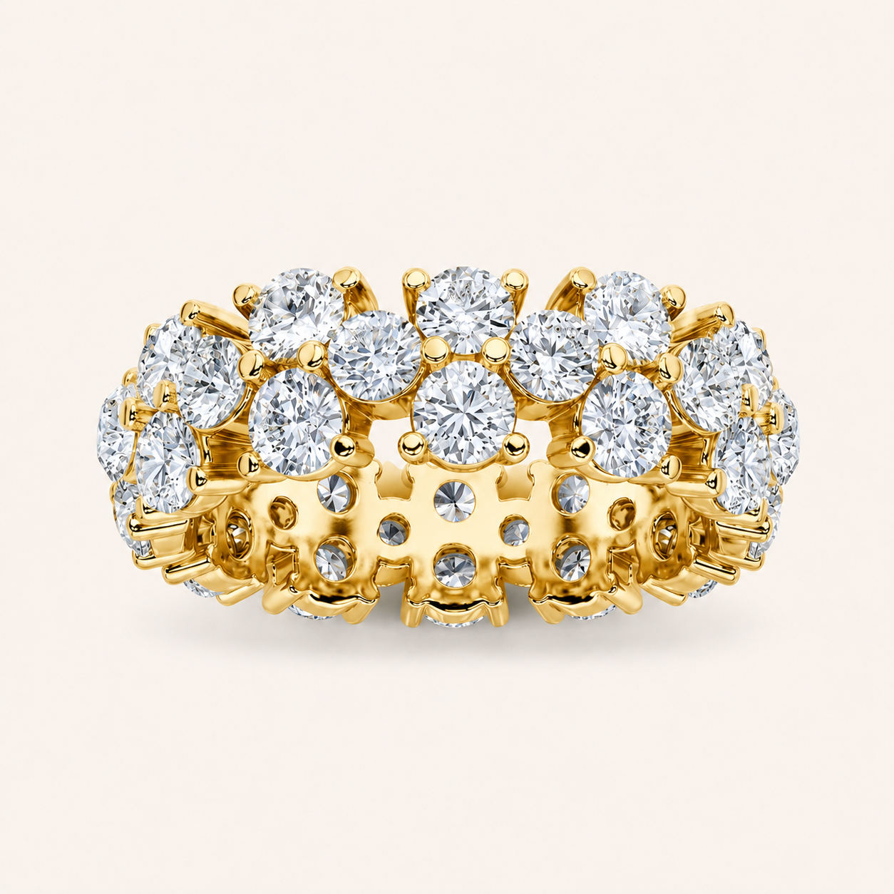 5.00 CT Round Cut Lab Grown Diamond Eternity Ring