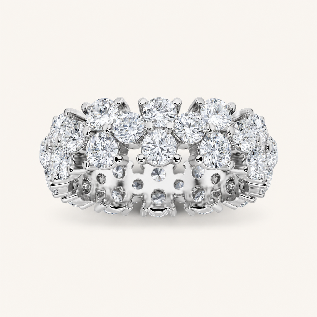 5.00 CT Round Cut Lab Grown Diamond Eternity Ring