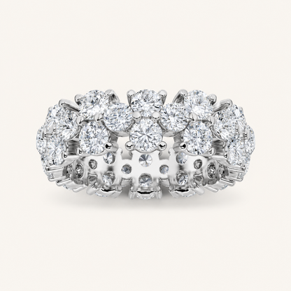 5.00 CT Round Cut Lab Grown Diamond Eternity Ring