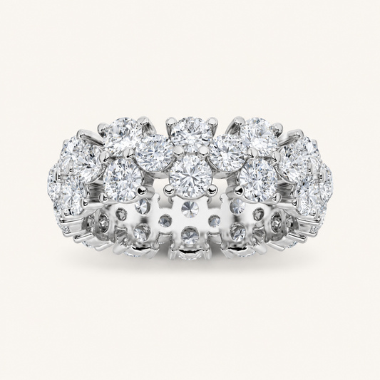5.00 CT Round Cut Lab Grown Diamond Eternity Ring