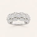 3.00 CT Oval Cut Lab Grown Diamond Multi Stone Band Ring