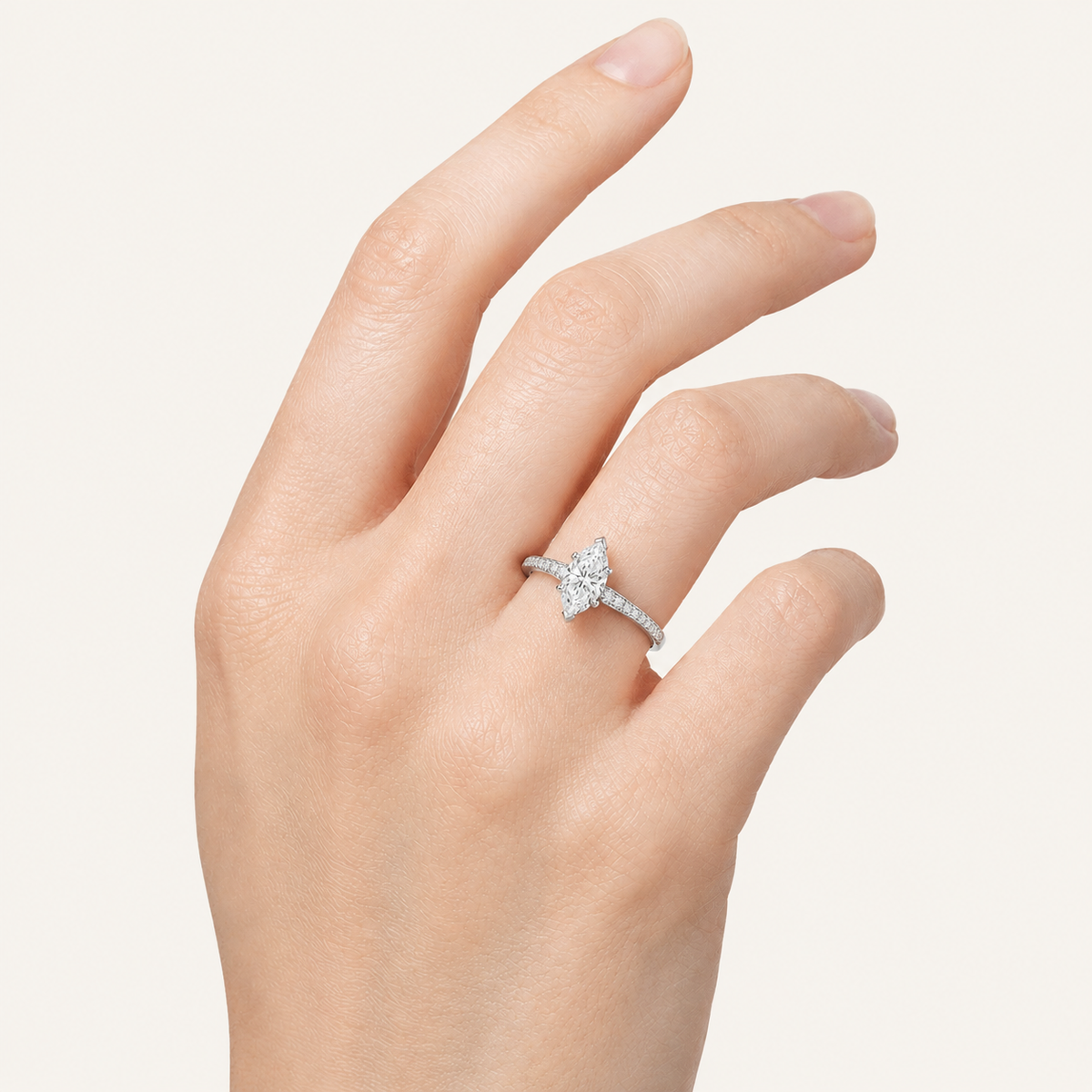 2.50 CT Marquise Cut Lab Grown Diamond Solitaire Ring