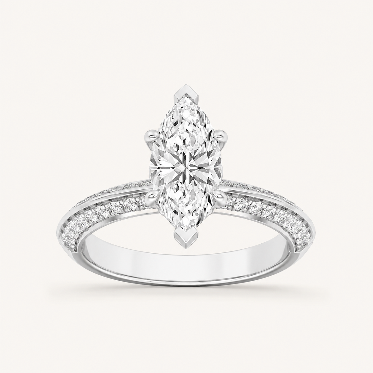 2.50 CT Marquise Cut Lab Grown Diamond Solitaire Ring