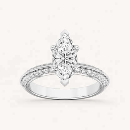 2.50 CT Marquise Cut Lab Grown Diamond Solitaire Ring