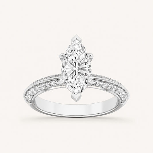2.50 CT Marquise Cut Lab Grown Diamond Solitaire Ring
